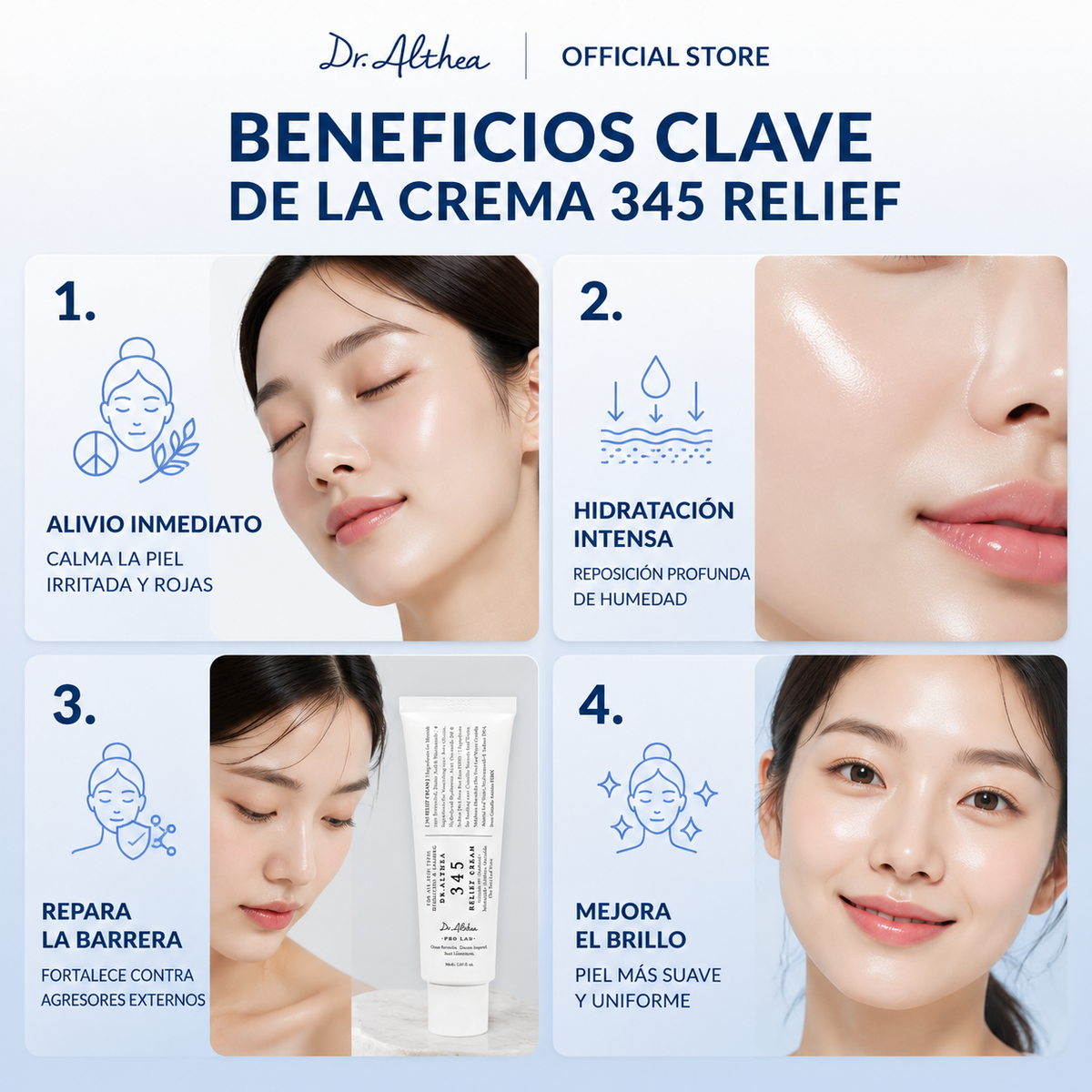 Kit de REGALO: Calmante & Anti-Imperfecciones Dr. Althea 345 + Aplicador de Crema