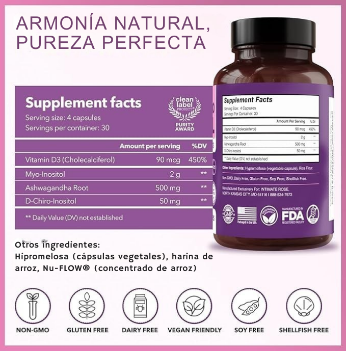 Vitality Inositol Blend - Myo-inositol y D-Chiro Inositol