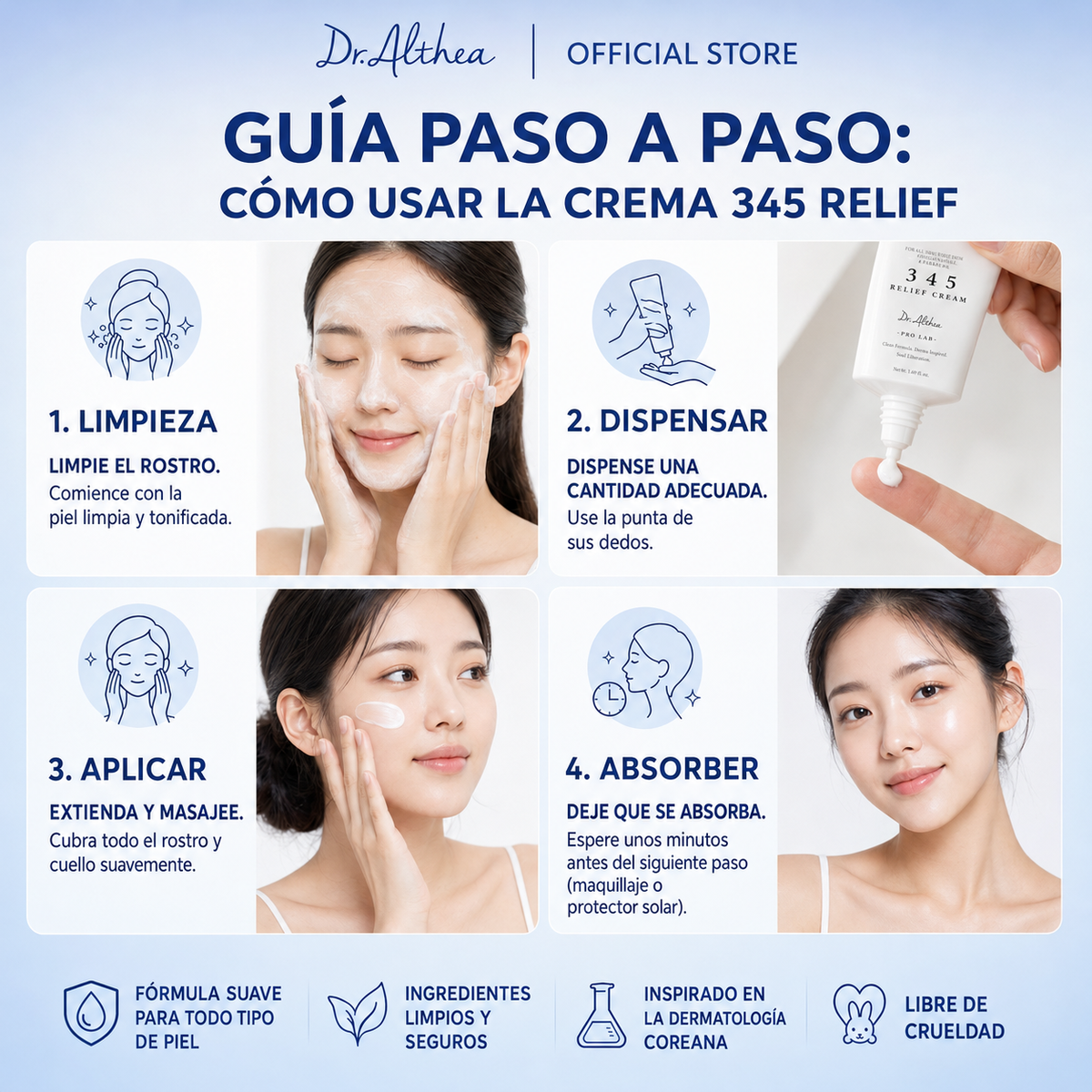 Kit de REGALO: Calmante & Anti-Imperfecciones Dr. Althea 345 + Aplicador de Crema